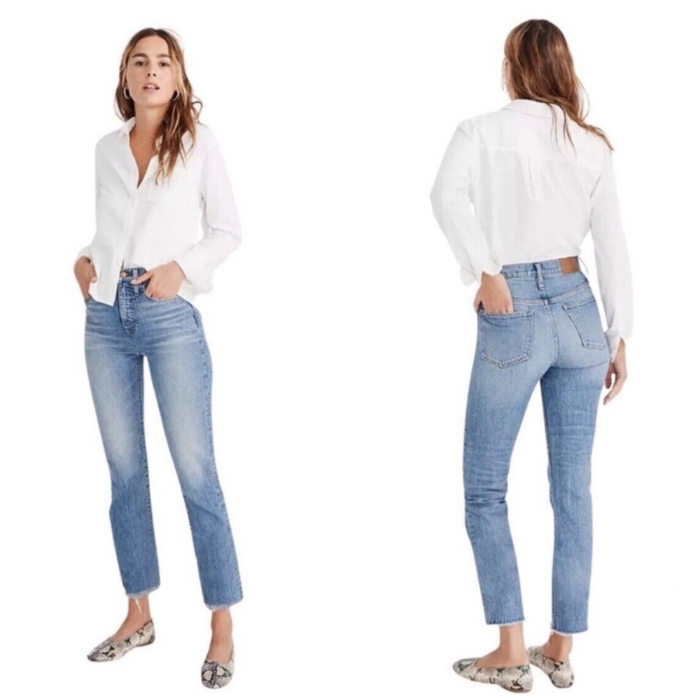 Madewell The Perfect Vintage Straight Crop Medium‎ Wash Jeans 25